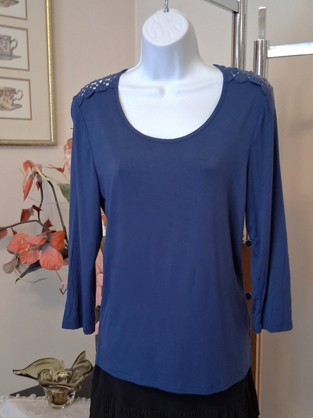 NWOT Jensen Women’s Blue Blouse Top Long Sleeve Top Spring Summer Fall Tops 10